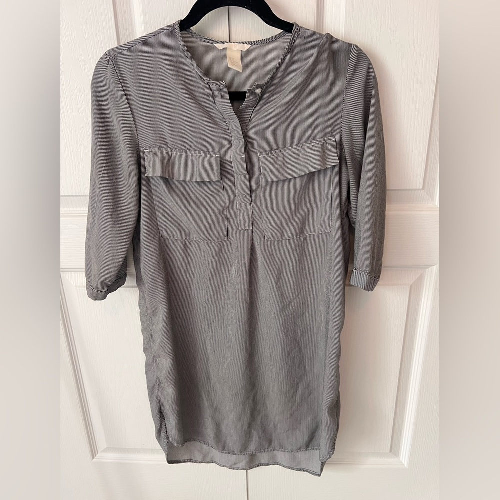 H&M pinstripe shirt dress